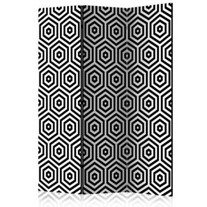 Paraván Black and White Hypnosis Dekorhome 135x172 cm (3-dílný) obraz