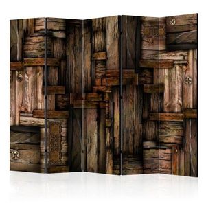 Paraván Wooden puzzle Dekorhome 225x172 cm (5-dílný) obraz