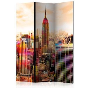 Paraván Colors of New York City III Dekorhome 135x172 cm (3-dílný) obraz