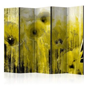 Paraván Yellow madness Dekorhome 225x172 cm (5-dílný) obraz