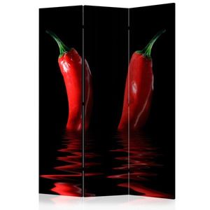 Paraván Chili pepper Dekorhome 135x172 cm (3-dílný) obraz