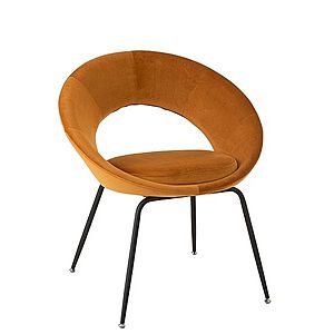 Okrová sametová židle Ohre - 68*51*80cm 96146 obraz