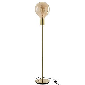 Zlatá skleněná stojací lampa ve tvaru žárovky Baloon - Ø 30*160cm 96333 obraz