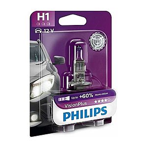 Philips Autožárovka Philips VISION PLUS 12258VPB1 H1 P14, 5s/55W/12V 3250K obraz