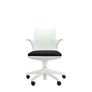 Kartell Spoon Chair bílá-černá obraz