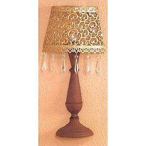 Nástěnná dekorativní kovová lampa zlatá/hnědá obraz