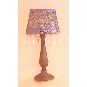Nástěnná dekorativní kovová lampa fialová/hnědá obraz