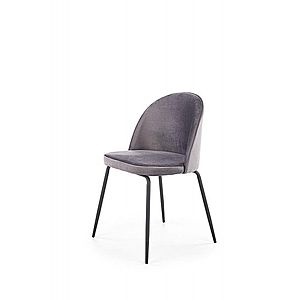 Jídelní židle K314 černá / šedá Halmar obraz