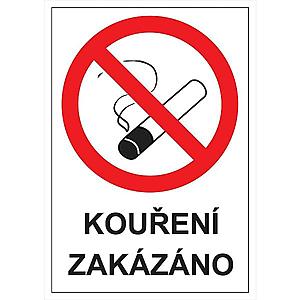 Kouření zakázáno (restaurace) 210x148mm obraz