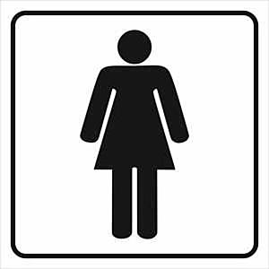Fólie inverzní/transparentní – WC ženy obraz