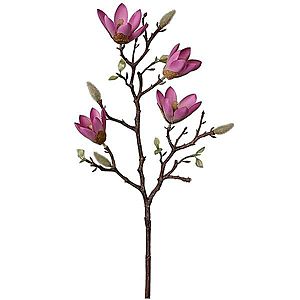 Umělá kytka magnolie 59 cm fialová obraz