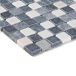 Mozaika marmormix grau weiss 47581 30x30 obraz