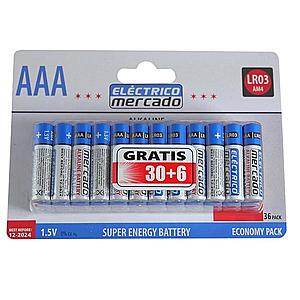 Alkalické baterie AAA LR03 36ks obraz