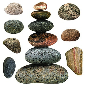 Samolepicí dekorace Stones, 30 x 30 cm obraz