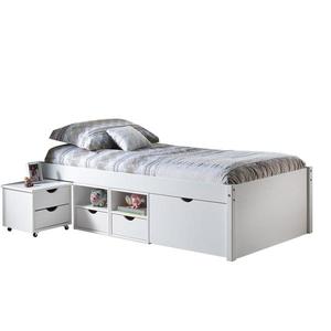 Multifunkční postel TILL 90x200 bílý lak obraz