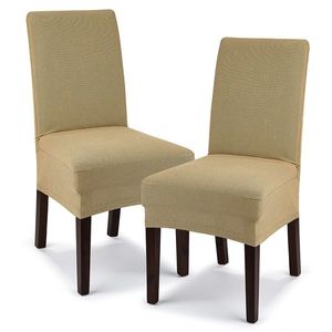 4Home Multielastický potah na židli Comfort béžová, 40 - 50 cm, sada 2 ks obraz