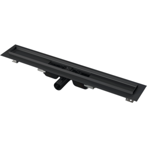 Alcadrain Podlahový žlab s okrajem pro perforovaný rošt, černá-mat APZ101BLACK-850 APZ101BLACK-850 obraz