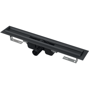 Alcadrain Podlahový žlab s okrajem pro perforovaný rošt, černá-mat APZ1BLACK-950 APZ1BLACK-950 obraz