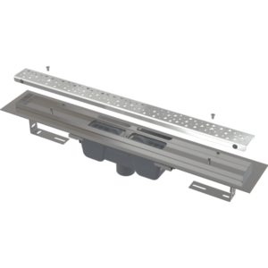 Alcadrain Podlahový žlab Antivandal s roštem, svislý odtok APZ1011-550L APZ1011-550L obraz