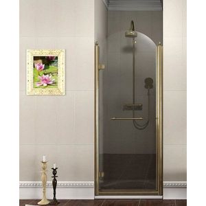 GELCO ANTIQUE sprchové dveře otočné, 800, levé, ČIRÉ sklo, bronz GQ1280LC obraz