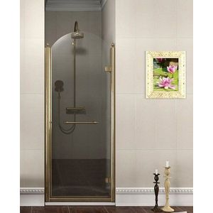GELCO ANTIQUE sprchové dveře otočné, 800, pravé, ČIRÉ sklo, bronz GQ1380RC obraz