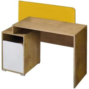 Psací Stůl Bruno 120 cm Dub Lefkas/Bílý/Žlutý obraz