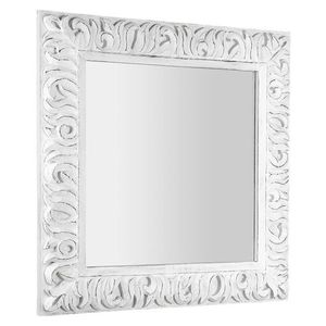 SAPHO ZEEGRAS zrcadlo ve vyřezávaném rámu 90x90cm, bílá IN395 obraz