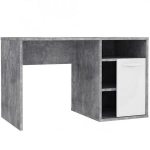 Psací Stůl Canmore 120cm Beton/Bílý Lesk obraz