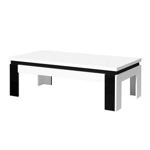 Konferenční stolek 125 cm, bílá / černá obraz