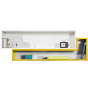 Závěsná skříňka Mobi 115 cm, bílá / žlutá obraz