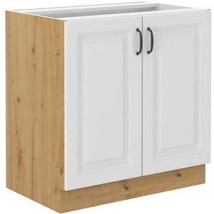 Kuchyňská skříňka Stilo, bílá/dub artisan, 80D 2F BB obraz