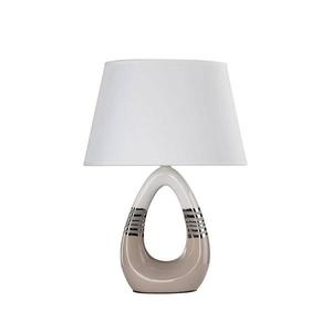 Stolní lampa ROMANO 1xE27/60W/230V bílá/béžová obraz