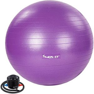 MOVIT Gymnastický míč s nožní pumpou, 85 cm, fialový obraz