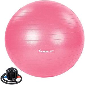 MOVIT Gymnastický míč s nožní pumpou, 85 cm, růžový obraz