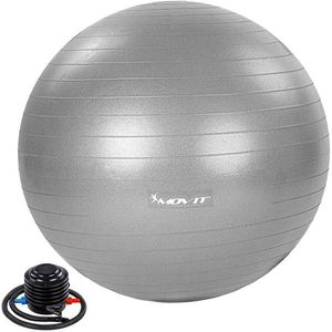 MOVIT Gymnastický míč s nožní pumpou, 85 cm, šedý obraz