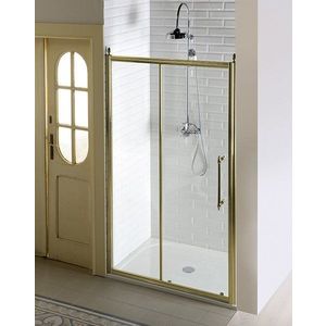 GELCO ANTIQUE sprchové dveře posuvné, 1100, ČIRÉ sklo, bronz GQ4211C obraz