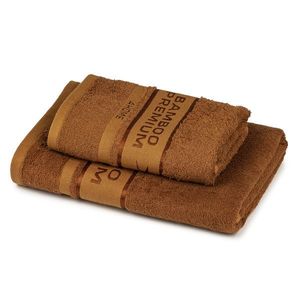 4Home Sada Bamboo Premium osuška a ručník hnědá, 70 x 140 cm, 50 x 100 cm obraz