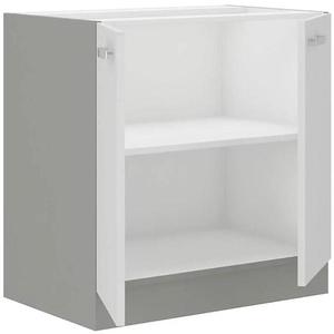 Kuchyňská skříňka Bianka 80D 2F BB, bílá/šedá obraz