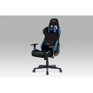 Kancelářská židle KA-F02 látka / plast Autronic Modrá obraz