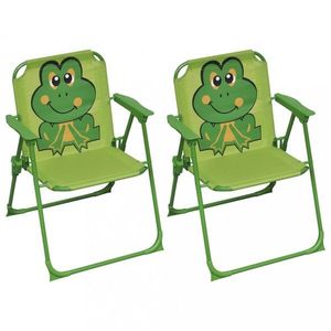 Dětské zahradní židle 2 ks Dekorhome Zelená obraz