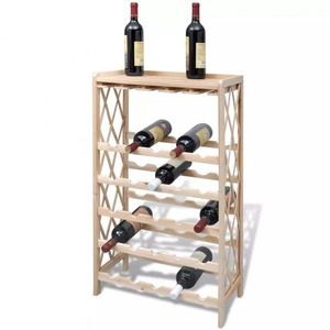 Stojan na víno na 25 lahví jedlové dřevo Dekorhome obraz