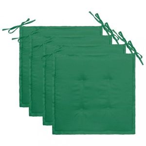 Voděodolné podušky na zahradní židle 4 ks Dekorhome Zelená obraz