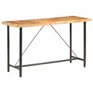 Barový stůl masivní dřevo / ocel Dekorhome Sheeshamové dřevo obraz