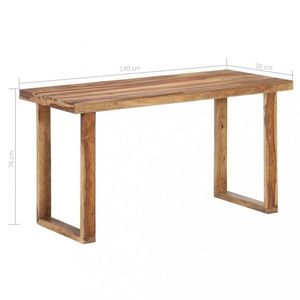 Jídelní stůl masivní dřevo Dekorhome 140x70x76 cm obraz