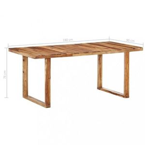 Jídelní stůl masivní dřevo Dekorhome 180x90x76 cm obraz