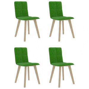 Jídelní židle 4 ks látka / buk Dekorhome Zelená obraz