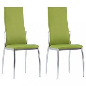 Jídelní židle 2 ks umělá kůže Dekorhome Zelená obraz