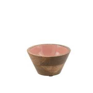 Dřevěná miska s růžovým vnitřkem Enamell small - ∅ 10*5, 5cm 1638 obraz