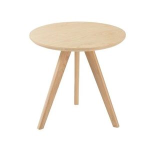 Přírodní dřevěný odkládací stolek Scandinavian - Ø 50*49cm 96082 obraz