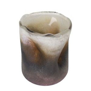 Skleněný svícen / váza se zvlněním Manni - Ø7, 5*9cm SHHGL1 obraz